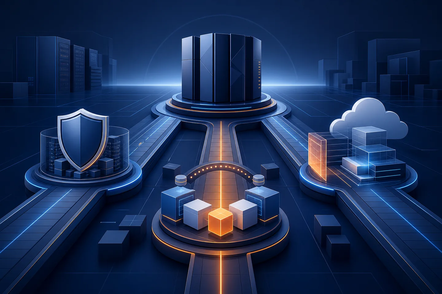 Illustration des trois trajectoires possibles pour un patrimoine COBOL : maintenance, modernisation et migration